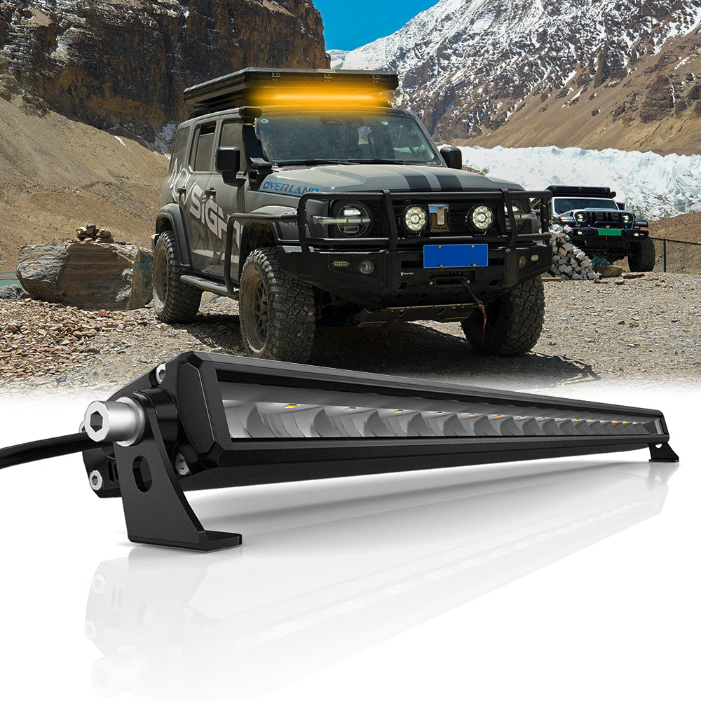 Rock Series Off Road LED Light Bar 20 Inch Single Row Dual Beam White