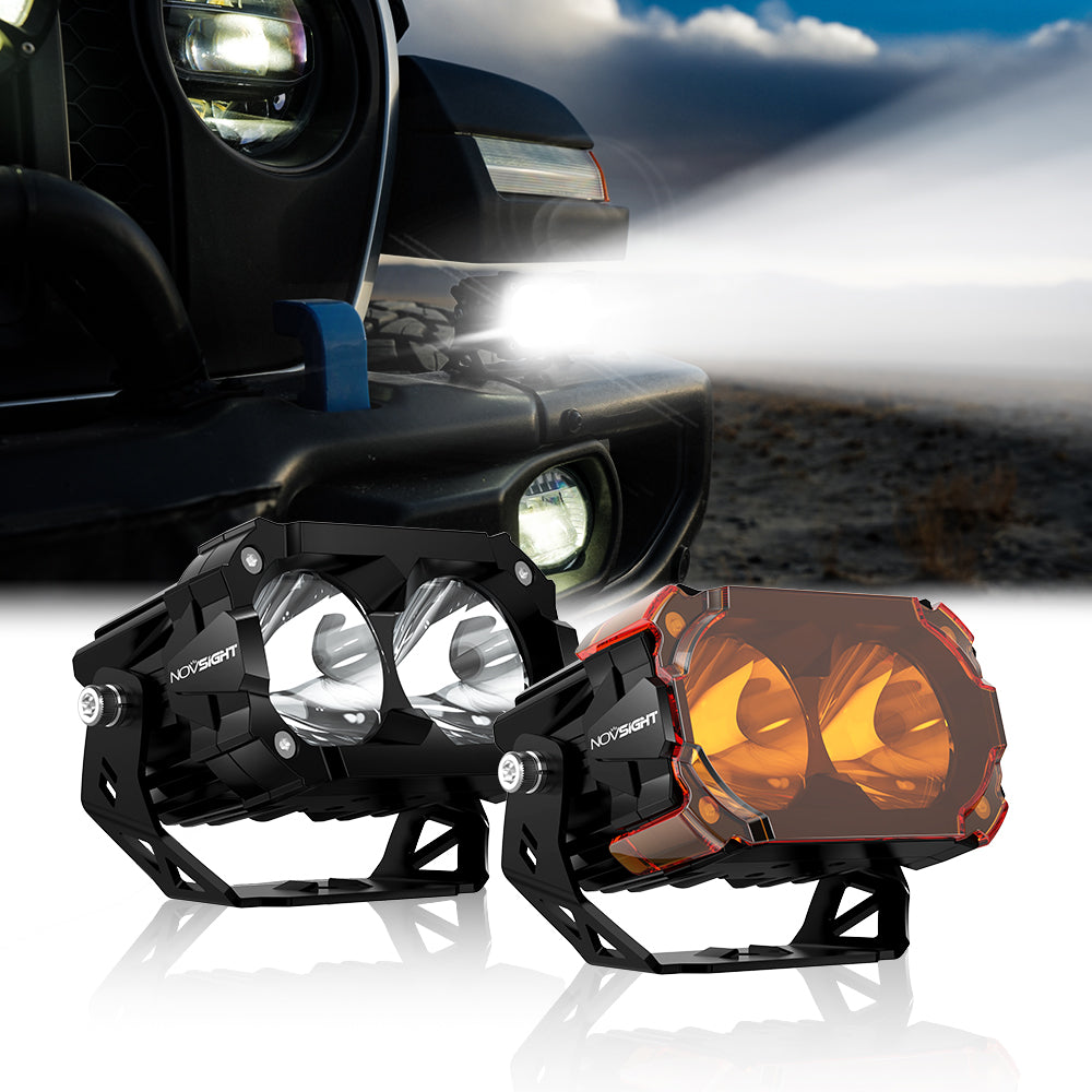 CYBER 1 Series | 4.5 Inch Pods Off-road Auxiliary Spot Light Ditch LED  Light With Harness and Bracket