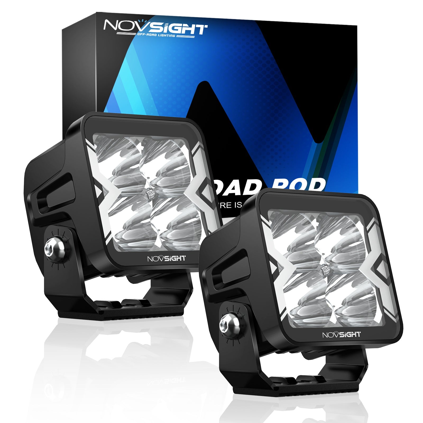 3 Inch LED Pods Off-road Auxiliary Spot Ditch Light Square Light Bar