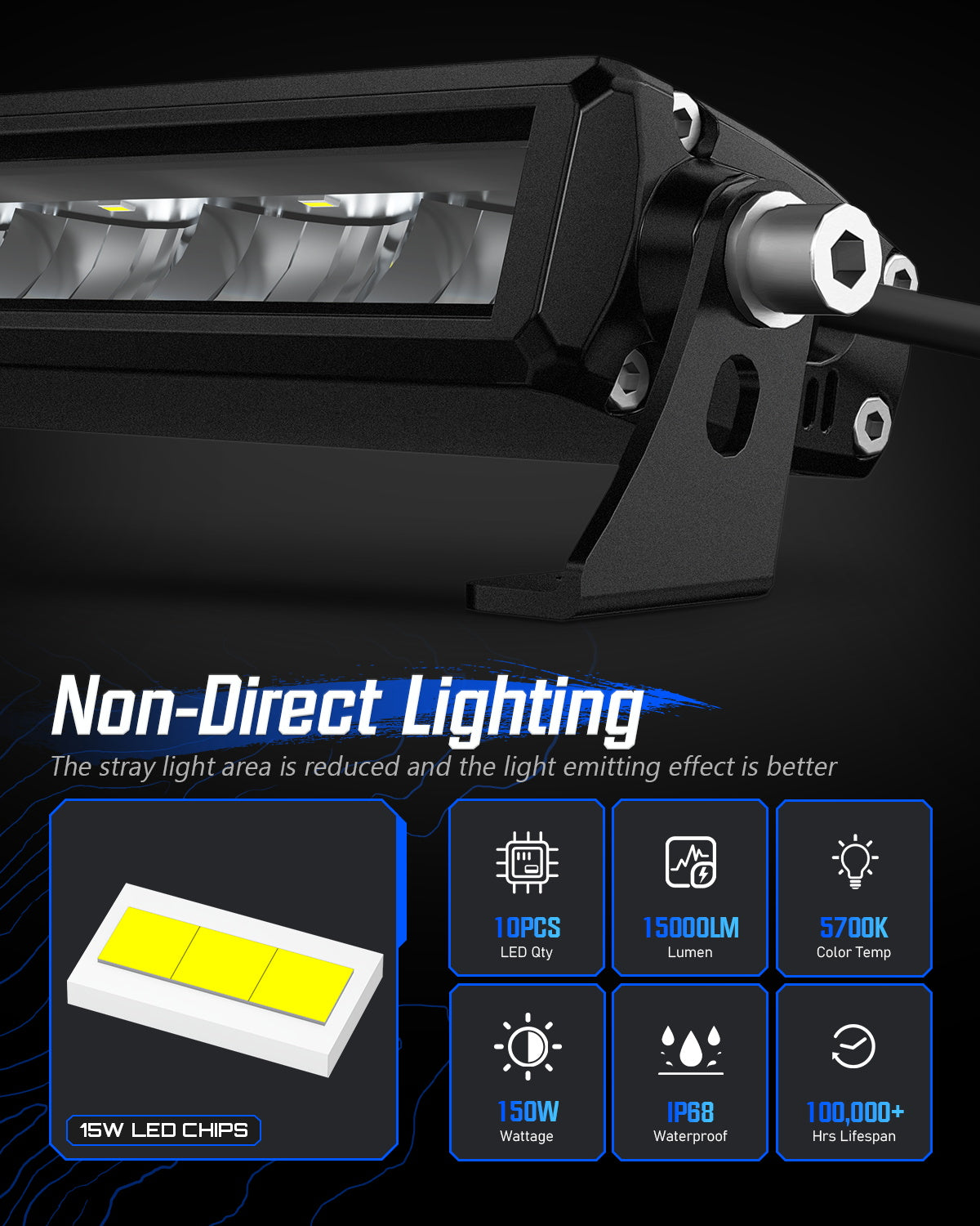 Lampe extérieure LED Design 20W - Noir (LF5020) ELRO