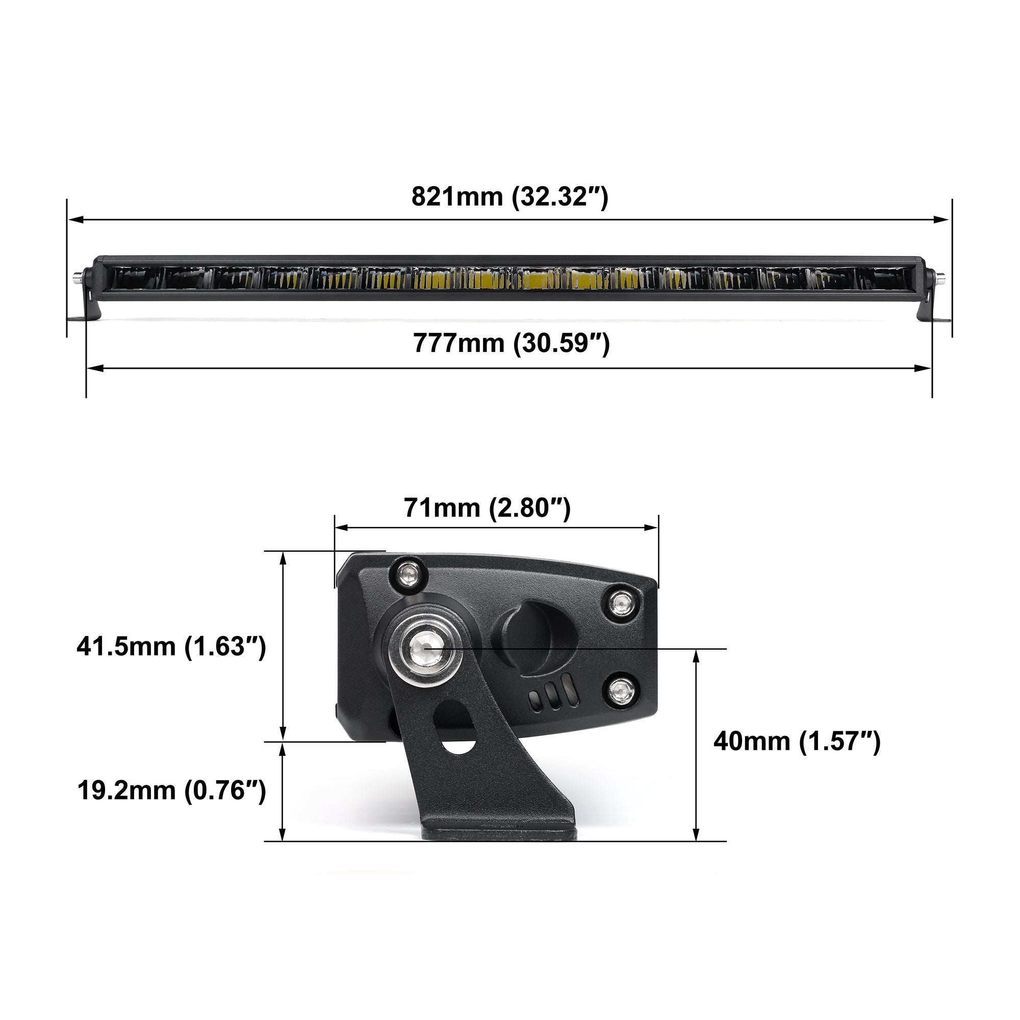 Rock Series Off Road LED Light Bar 30 Inch Single Row High Power Drivi