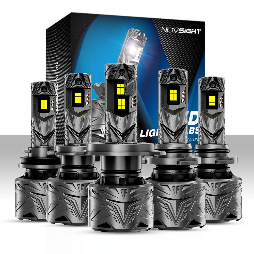 N70-Serie | H4 H7 H11 9005 9006 LED-Lampen, superhelle Scheinwerfer, 240 W, 50000 lm, 6500 K, Weiß | 2 Lampen 
