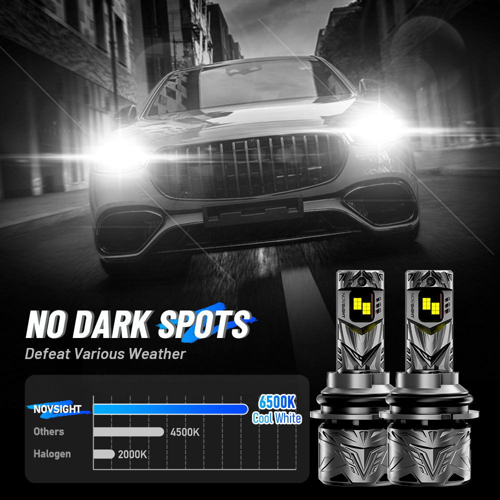 N70 Series | 9004 HB1 LED Bulbs Super Bright Headlights 240W 50000LM 6500K White | 2 Bulbs