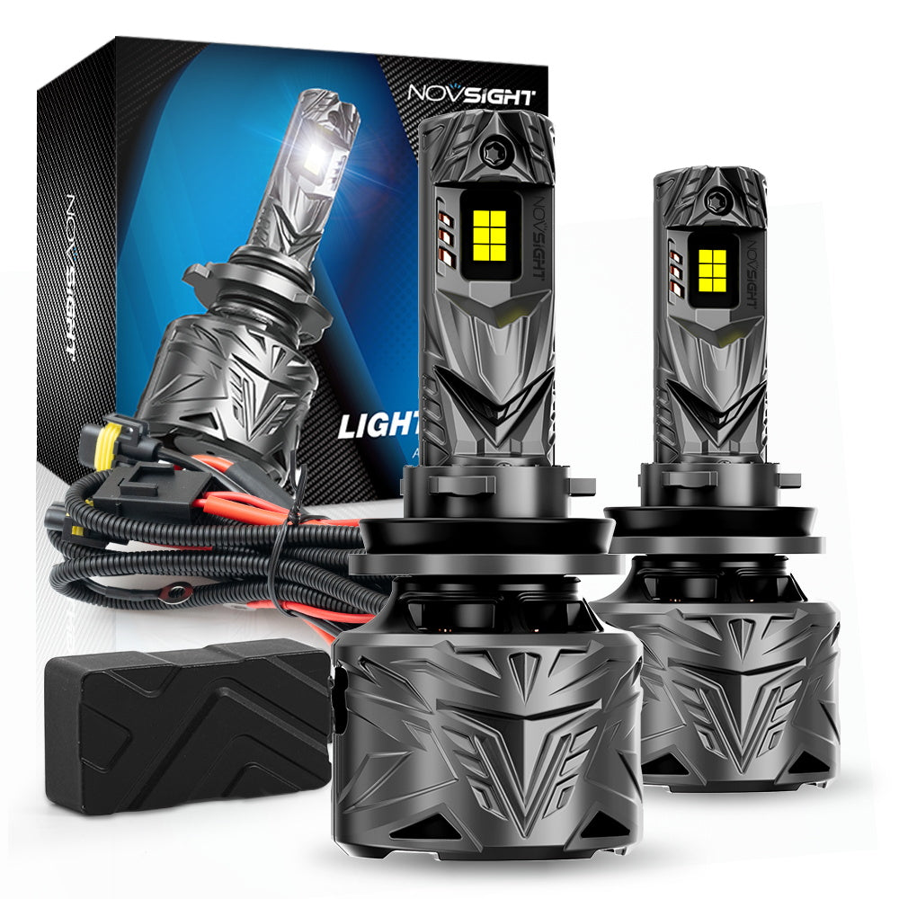 N70-Serie | H11 H9 H8 LED-Lampen, superhelle Scheinwerfer, 240 W, 50000 lm, 6500 K, Weiß | 2 Lampen 