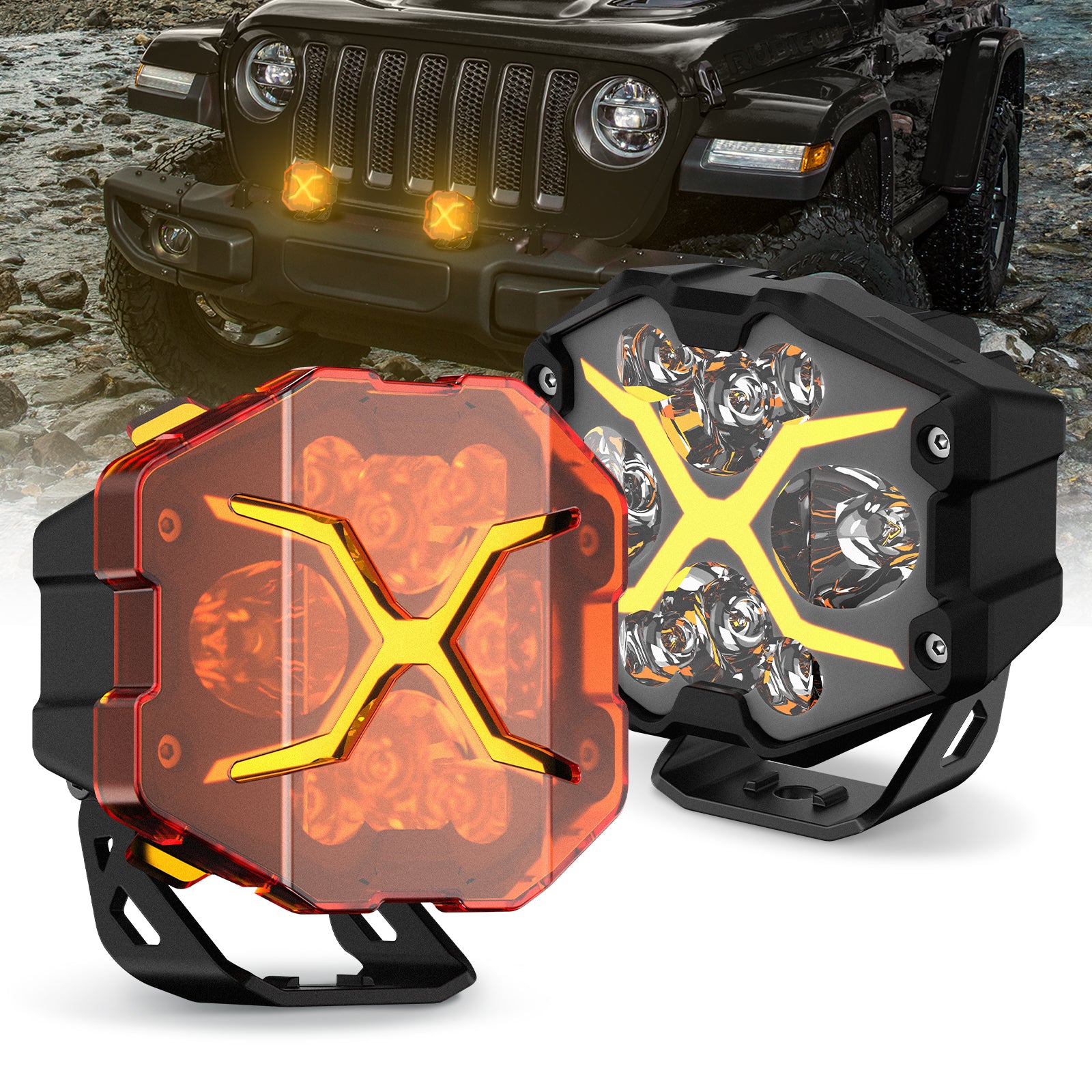 X-Series | 4-inch LED Pod Light X-Line DRL Driving Beam