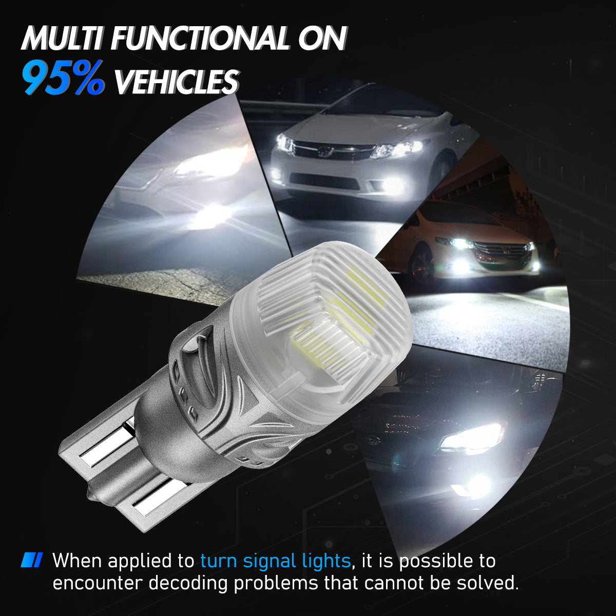 T10 158 161 168 194 W5W LED Bulbs for Rear Front Sinal Lights DRL White