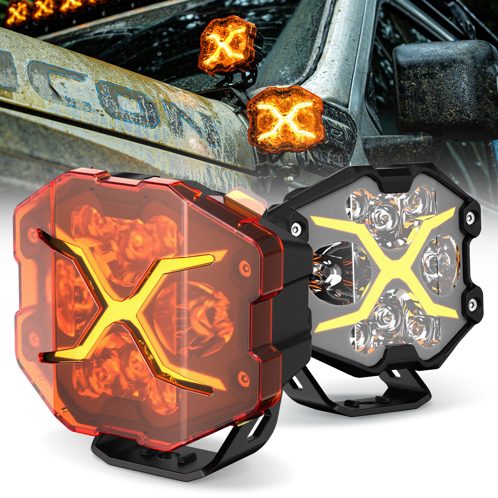 X-Series | 4-inch LED Pod Light X-Line DRL Driving Beam