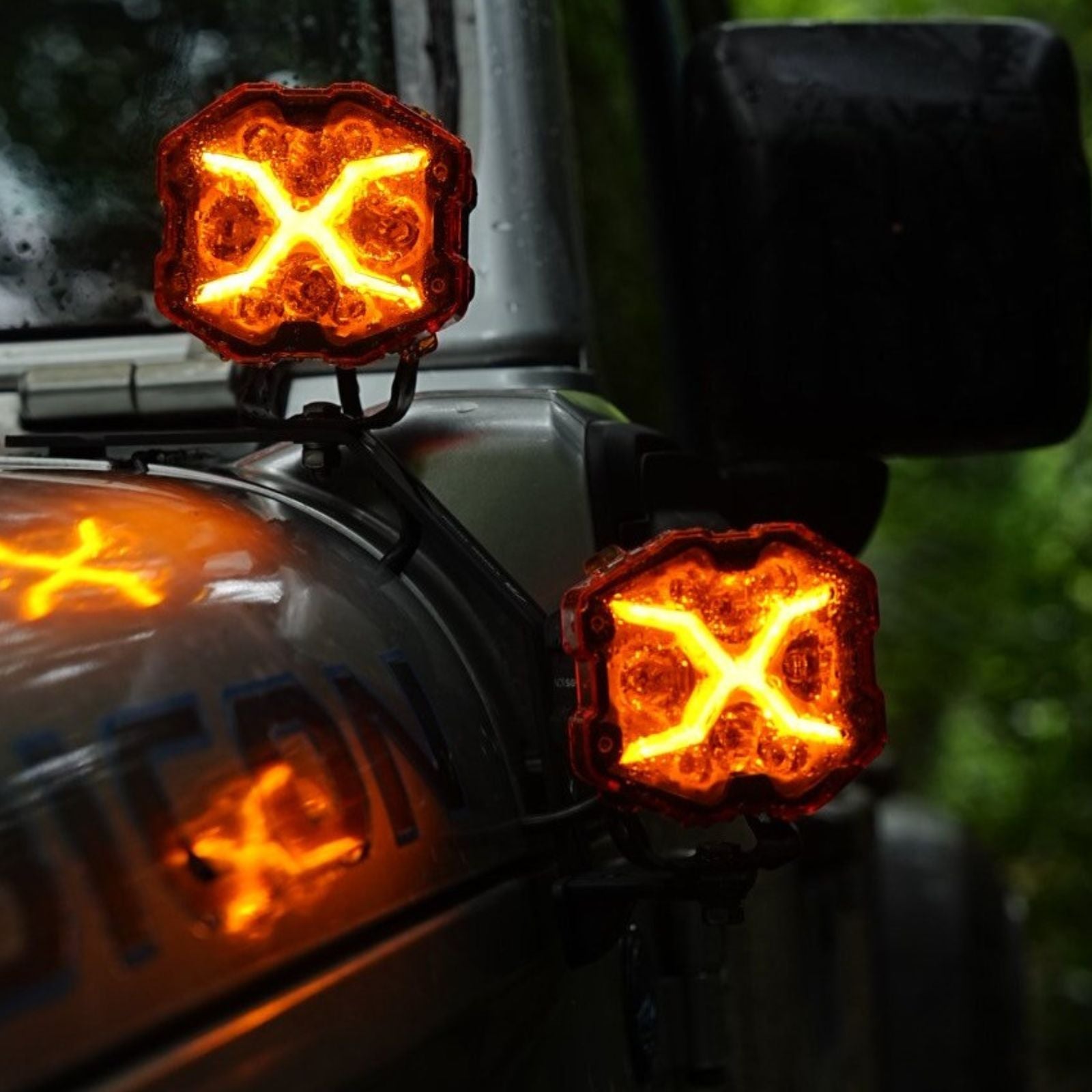 X-Series 4-inch LED Off-road Pod Light Driving Beam with Bluetooth Switch Panel