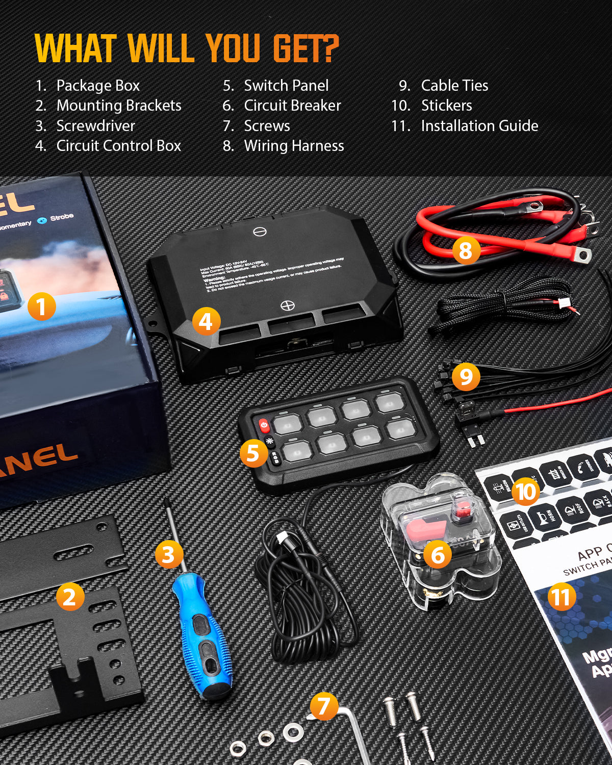 Novsight Bluetooth RGB Switch Panel Kit 8 Gang/12 Gang with App