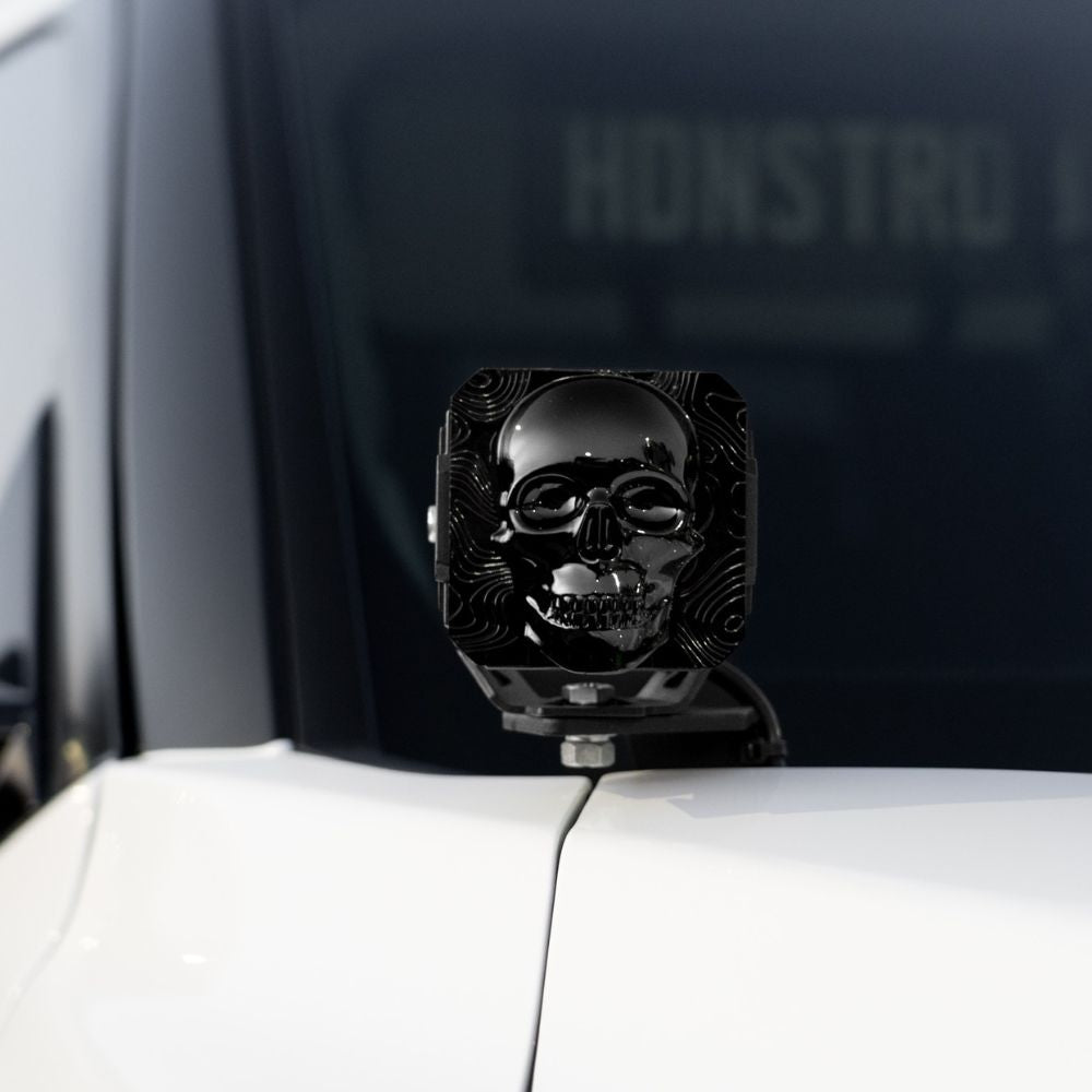 Custom Skull Protective Black Covers for CYBER 3" LED Pod Light (2pcs/set)