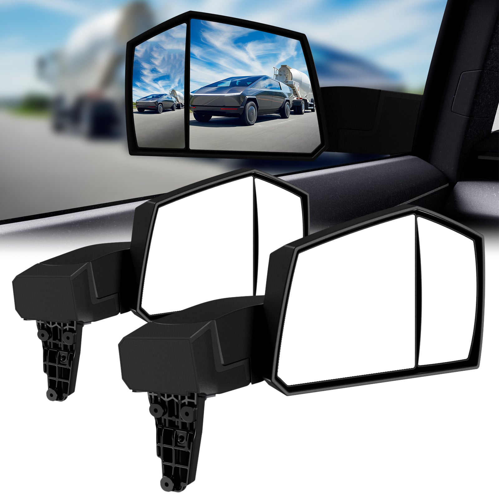 Tesla Cybertruck 90-Degree Adjustable Side Door Mirrors