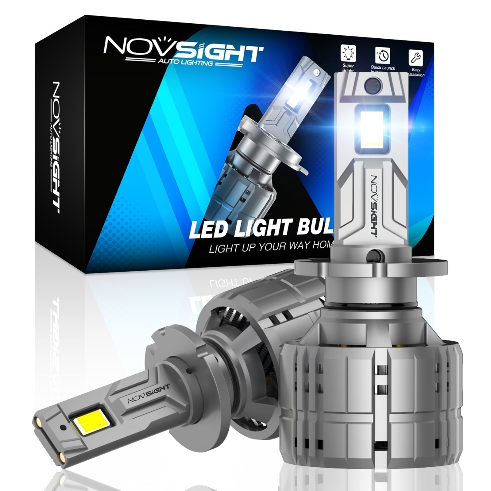 N60 Ultra Series | D4S HID Bulb to LED Bulbs Super Bright 200W 40000LM  6500K White | 2 Bulbs| Not Plug N Play