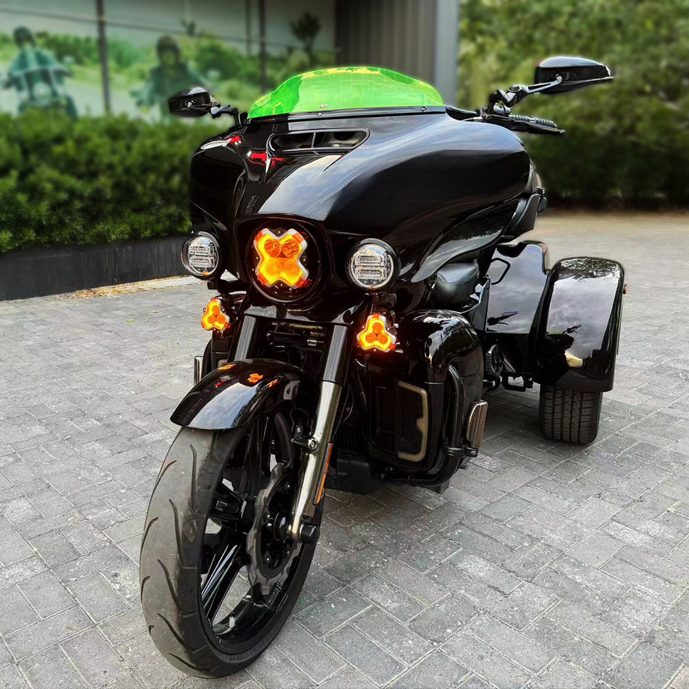 Halo LED Pod Lights Kit for Harley Motorcycles