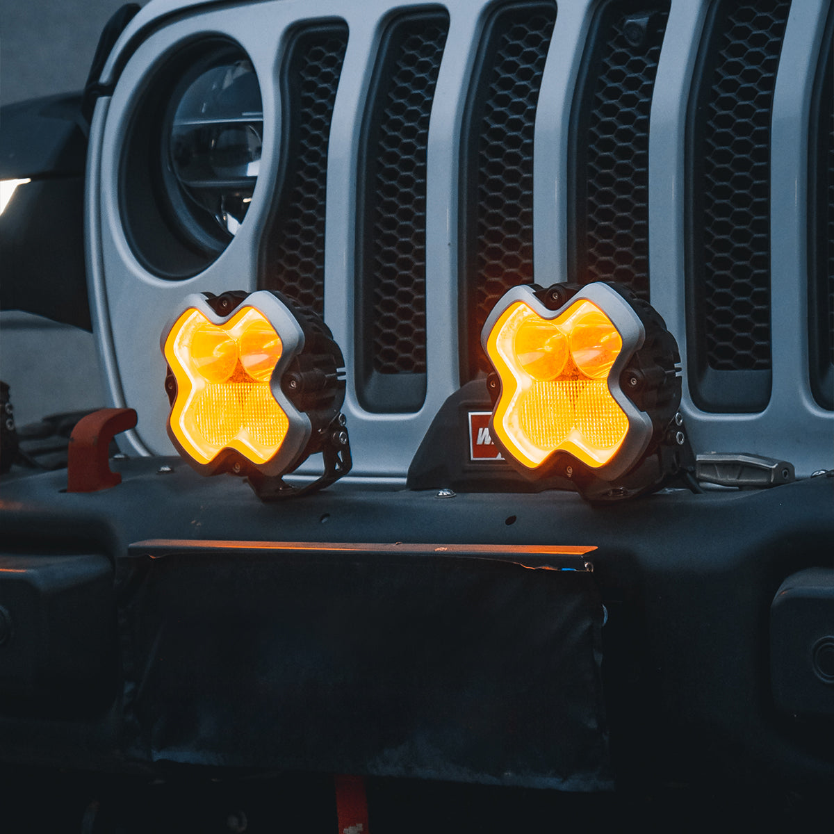 Halo 6-inch LED Pod Lights Kit for Jeep Wrangler Jeep Gladiator Jeep Mojave