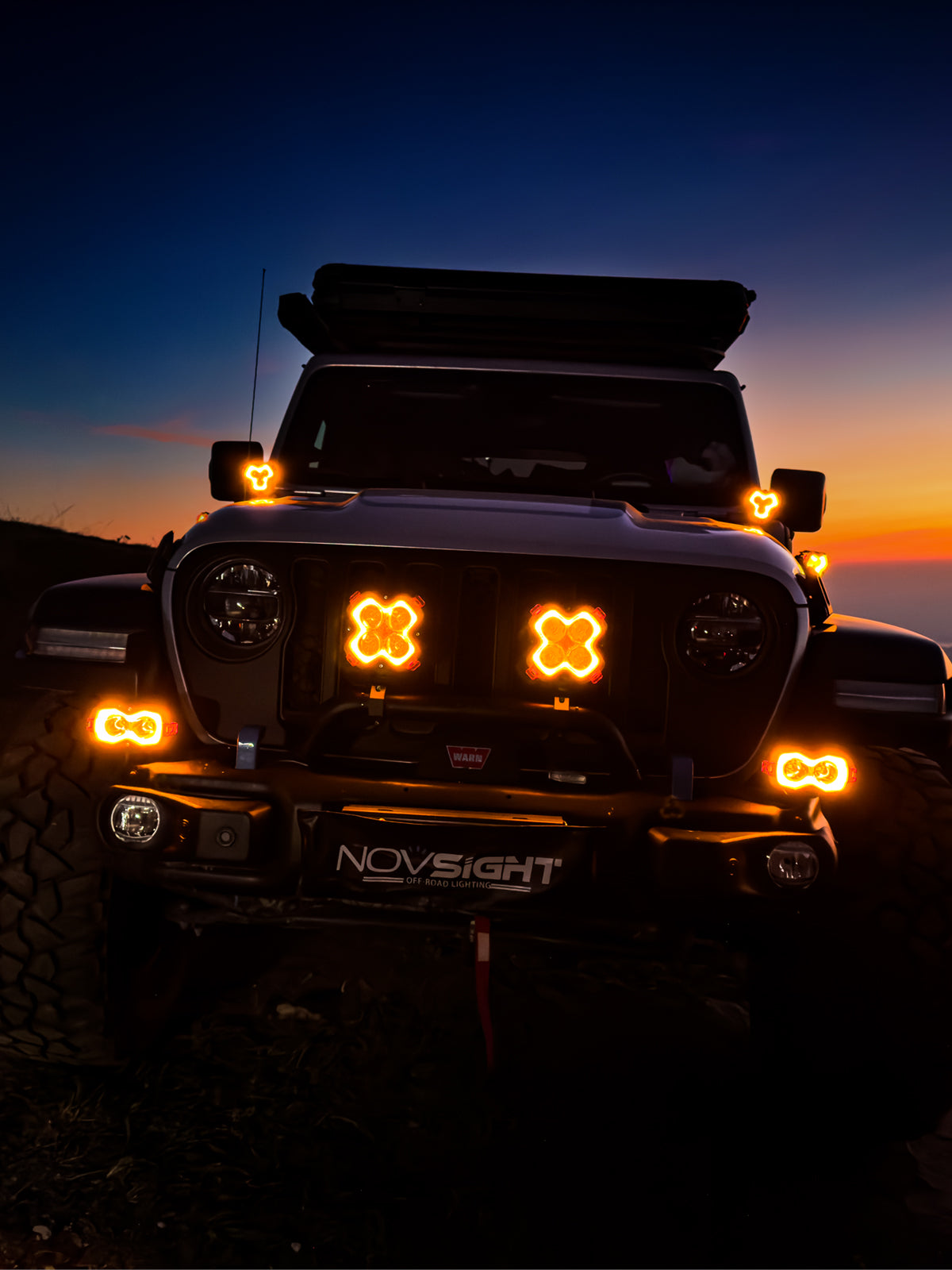 NOVSIGHT HALO Series Pod LIghts Includes DRL with Spot and flood