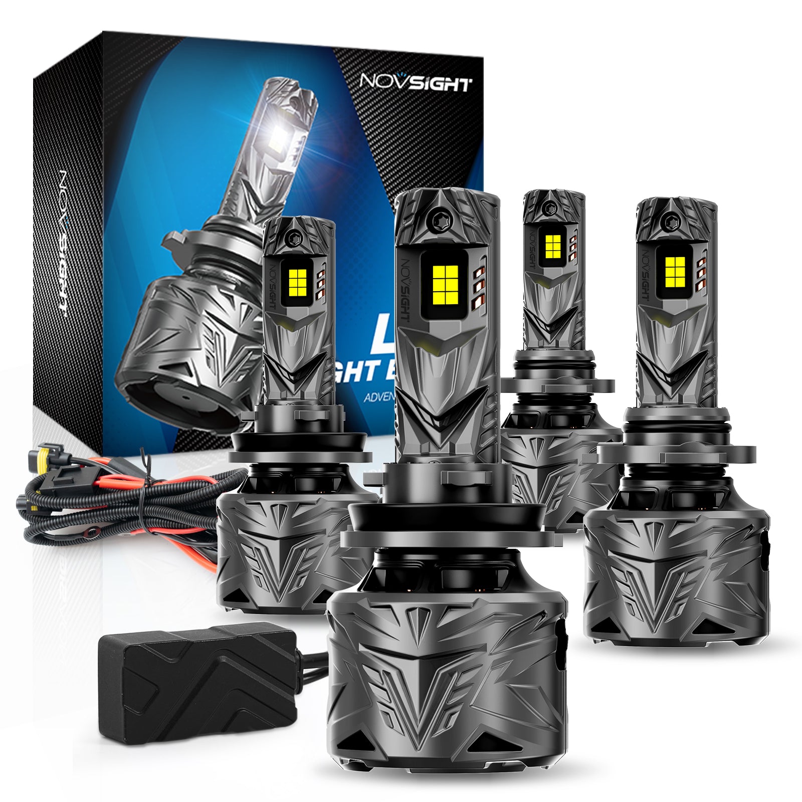 N70-Serie | 9005 HB3 LED-Lampen, superhelle Scheinwerfer, 240 W, 50000 lm, 6500 K, Weiß | 2 Lampen 