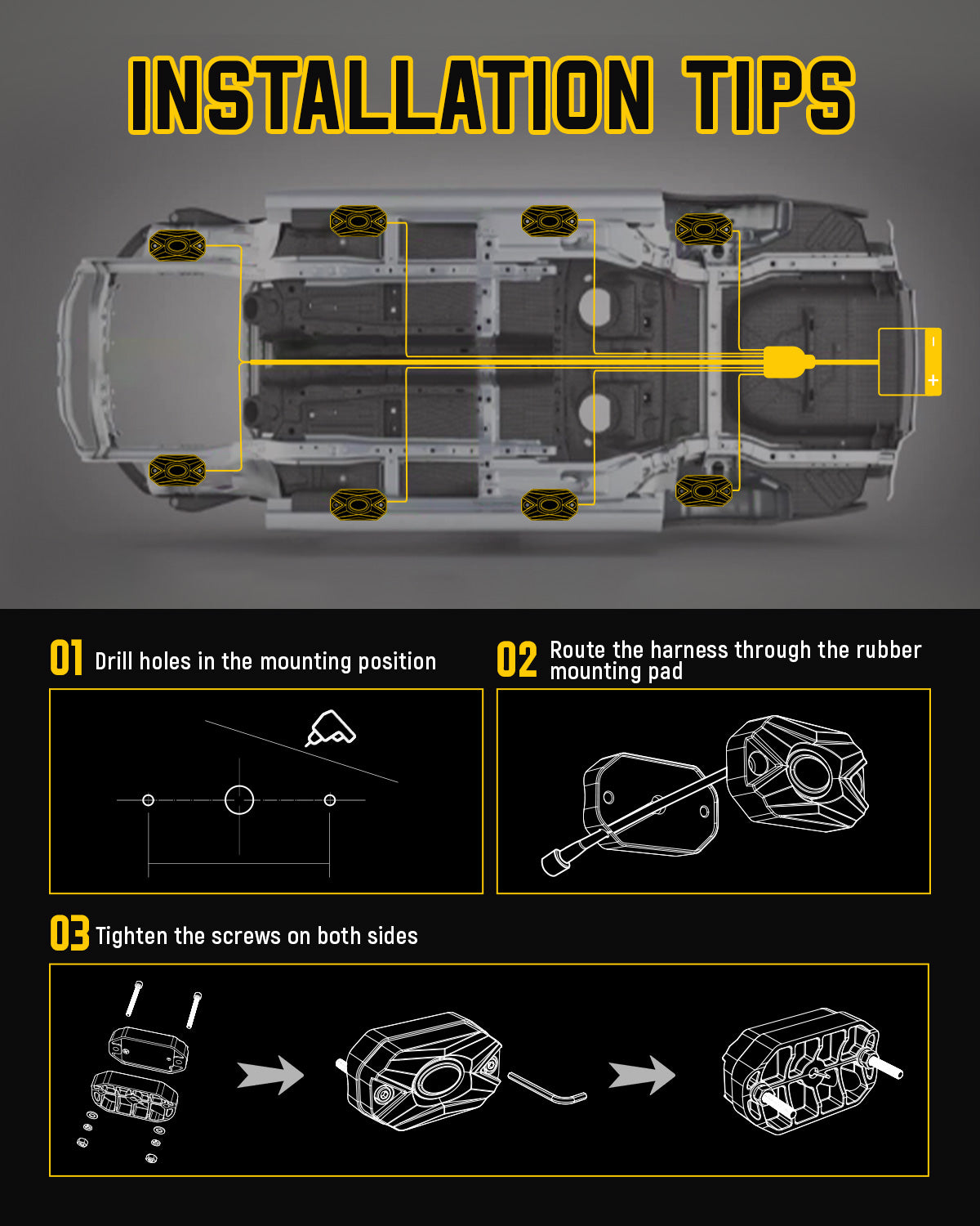 Rock Series | RGB LED Rock Lights Kit One to Eight (8 Pods Set)