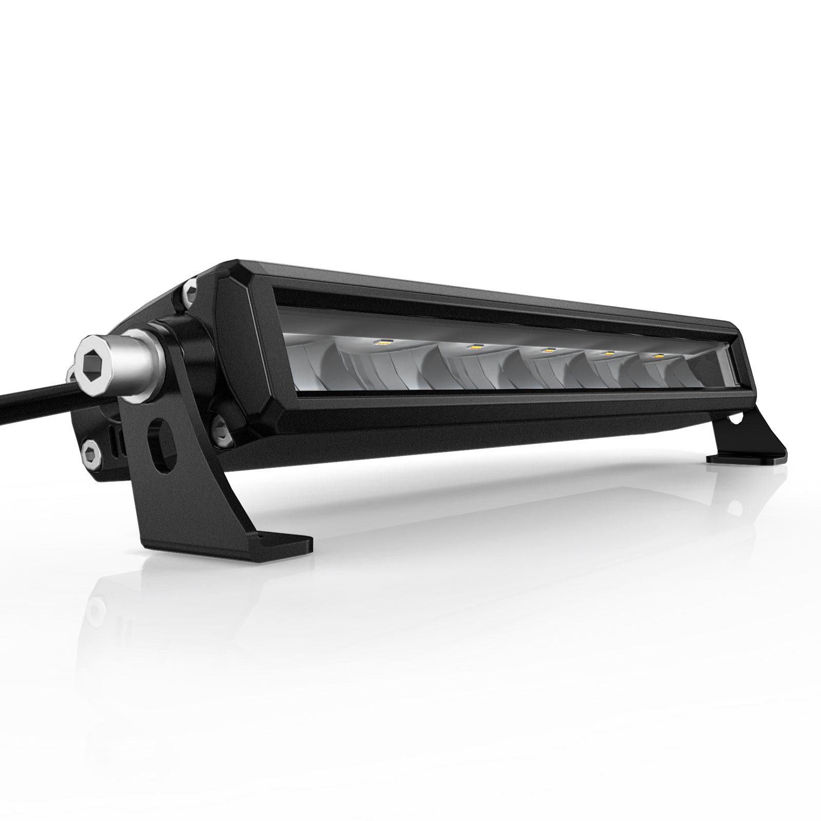 Rock Series 12 Inch Single Row Dual Beam LED Off-Road Light Bar White and Amber