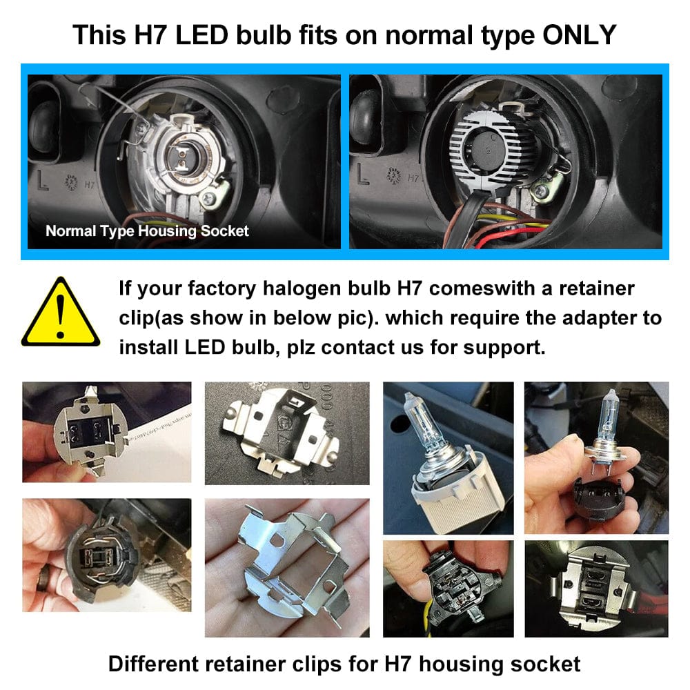 White h7 store halogen bulbs