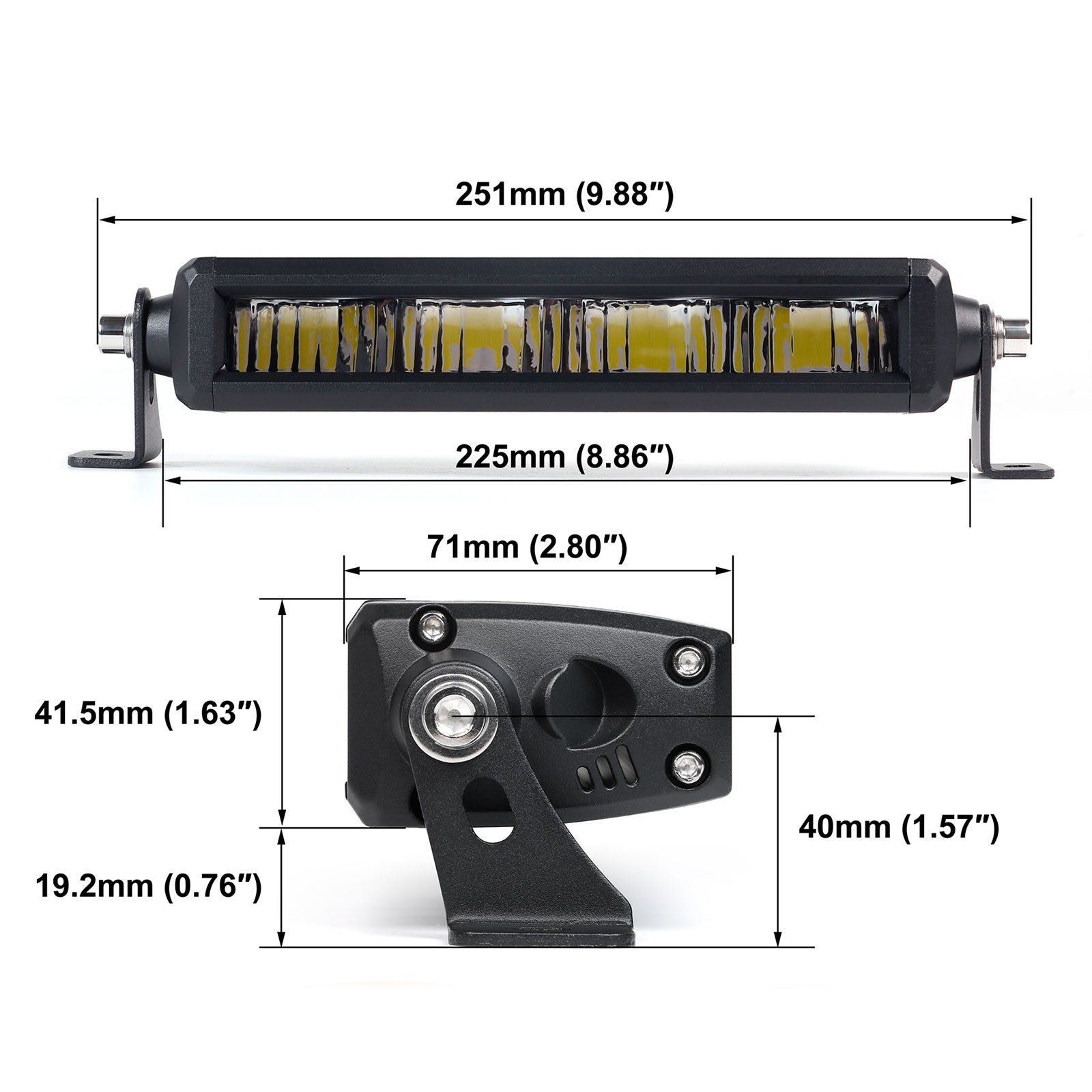 Rock Series Off Road LED Light Bar 10 20 30 40 50 Inch Single Row High