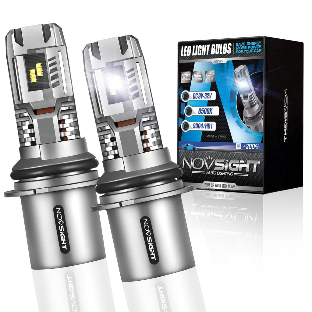 Nilight 9004 LED Headlight Bulbs, 700% Super Brighter 9004 / HB1 LED  Headlight Bulbs, High Low Beam 6000K Cool White, Pack of 2